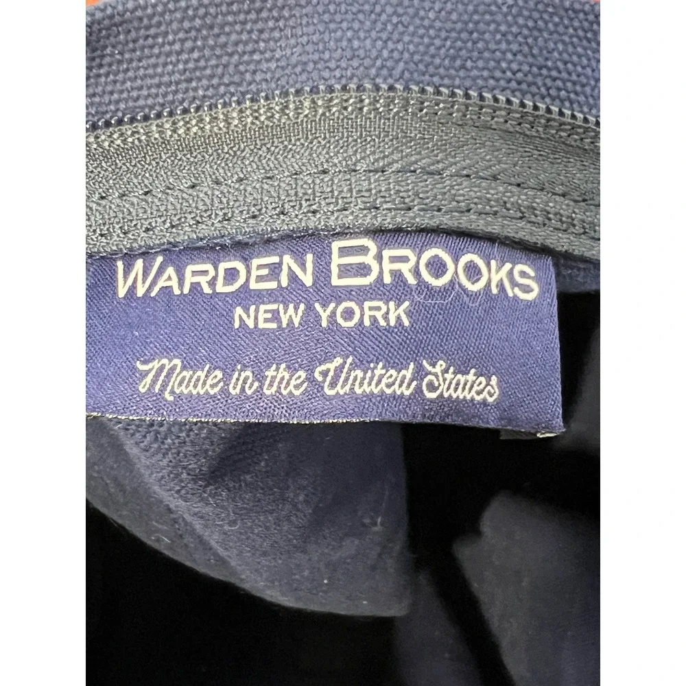 Warden Brooks AlphaSights Navy Blue Canvas Duffel Bag Made in USA Gym Travel